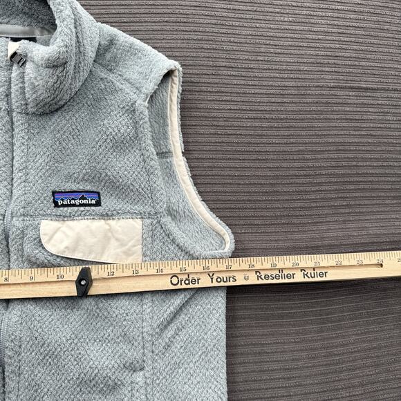 Patagonia Vest Womens Small Synchilla Fleece Full Zip Numinous Coffee Embroidere - Picture 6 of 10